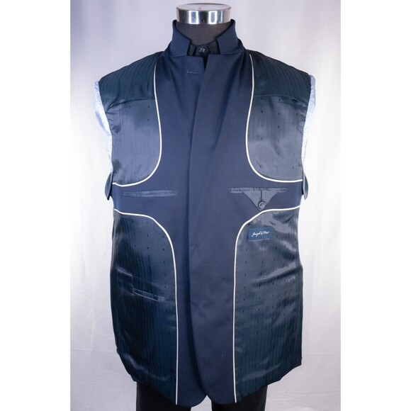 Joseph & Feiss 100% Wool Blue Solid Blazer Sport Coat Jacket Size 44r 2-Button - Picture 9 of 13